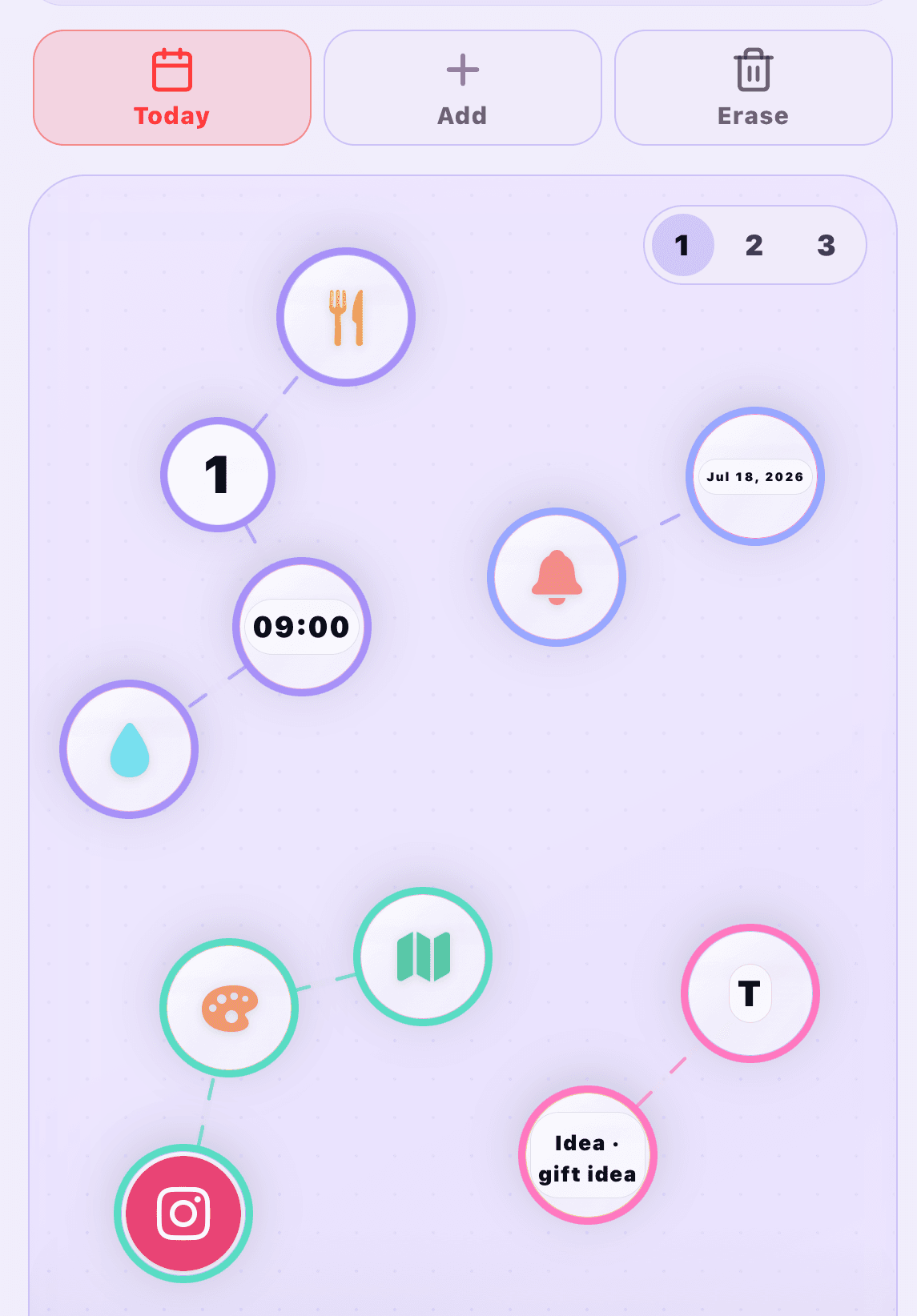 ADHD Calendar visual planner app — colorful plan board and Today timeline on iPhone